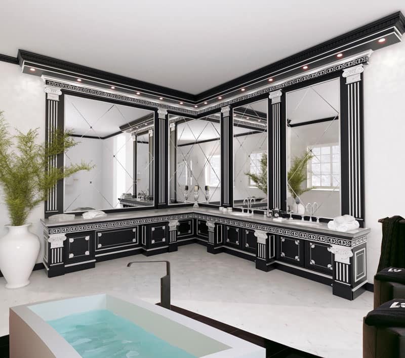 Mobile elegante da bagno per albergo di lusso idfdesign for Arredo bagno classico elegante prezzi