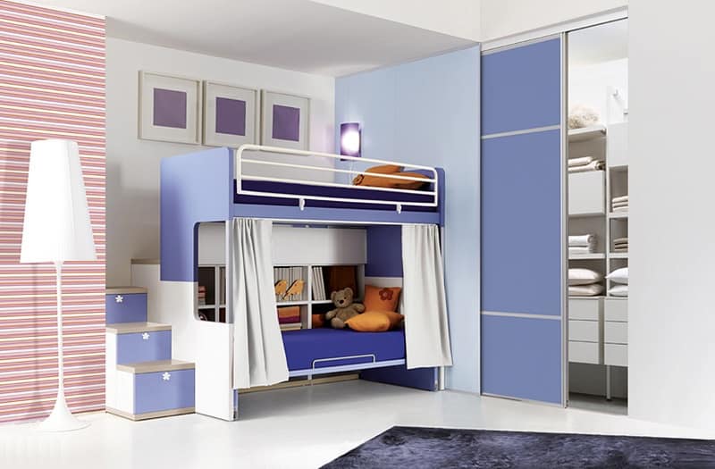 Camerette Per Bambini Con Letto A Castello.Camere Bambini Con Letto A Castello Funzionale E Ordinata Idfdesign