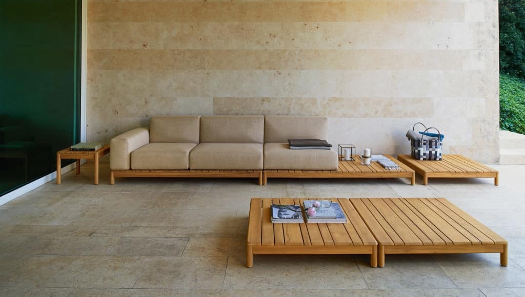 divano componibile in legno massello con elementi On divano legno esterno