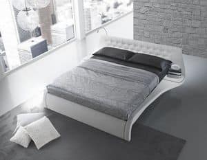 Immagine di Giglio, letto imbottito in pelle o cuoio
