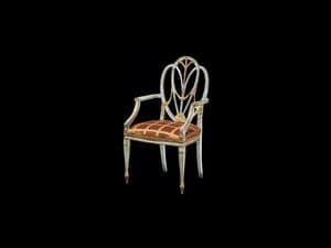 Immagine di 185P, sedia con braccioli imbottita
