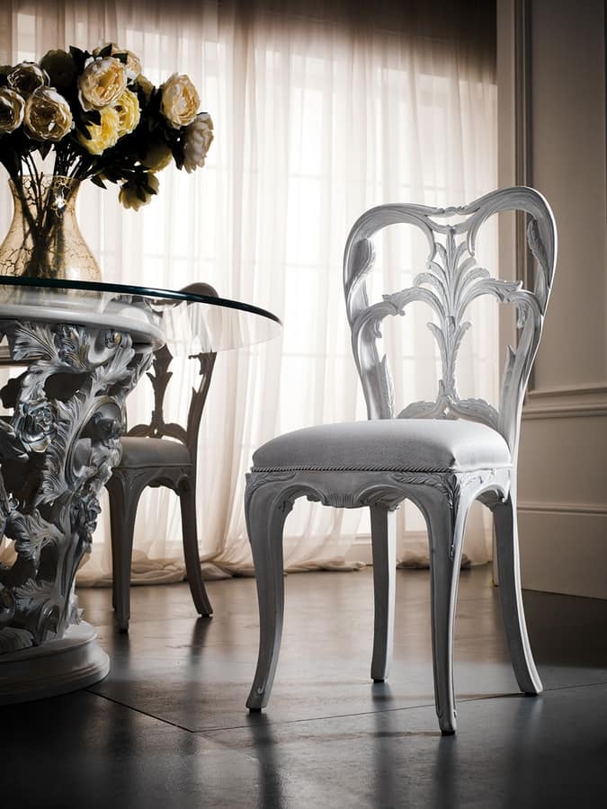 Sedia Da Pranzo Intagliata In Stile Classico Di Lusso IDFdesign
