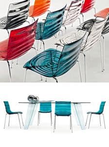 Immagine di L'EAU CS/1273, sedia cucina metallo plastica