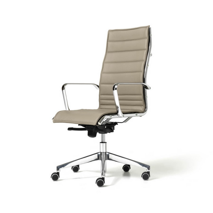 Sedia su ruote per direzione schienale reclinabile for Design sedia ufficio