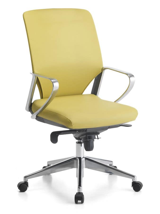Sedia direzionale per ufficio base con rotelle idfdesign for Design sedia ufficio