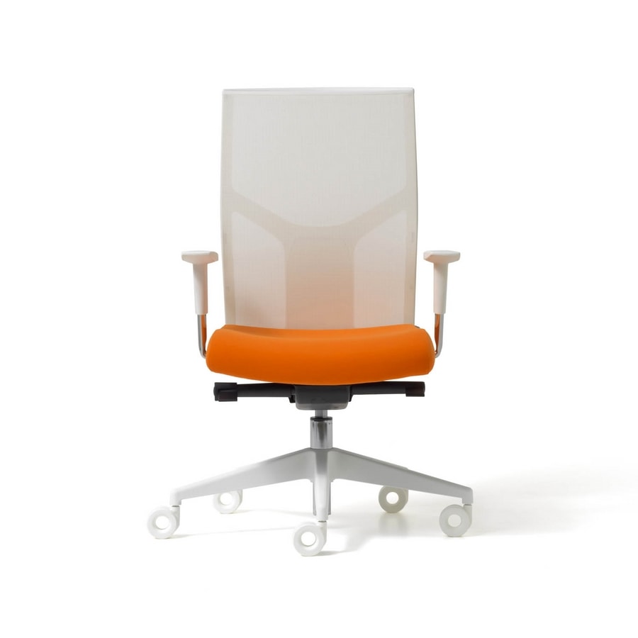 Sedia operativa per ufficio con schienale in rete idfdesign for Design sedia ufficio
