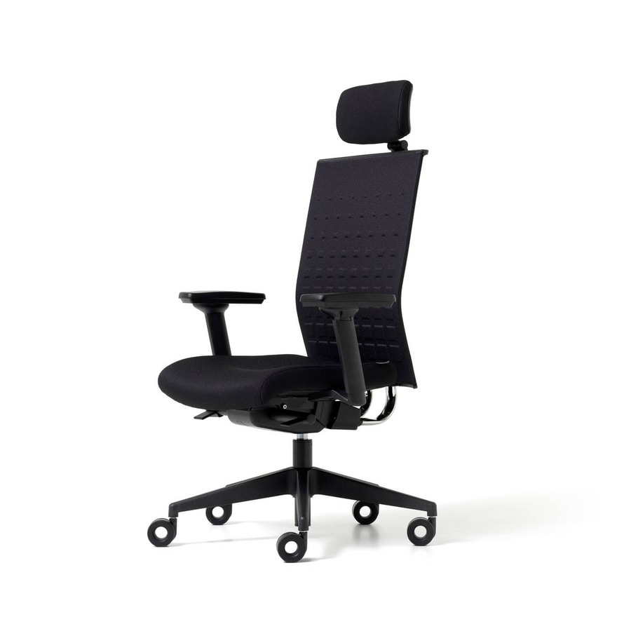 Sedia imbottita per ufficio con rotelle braccioli e for Design sedia ufficio