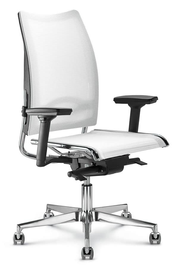 Sedia per ufficio con schienale alto in rete ergonomica for Design sedia ufficio