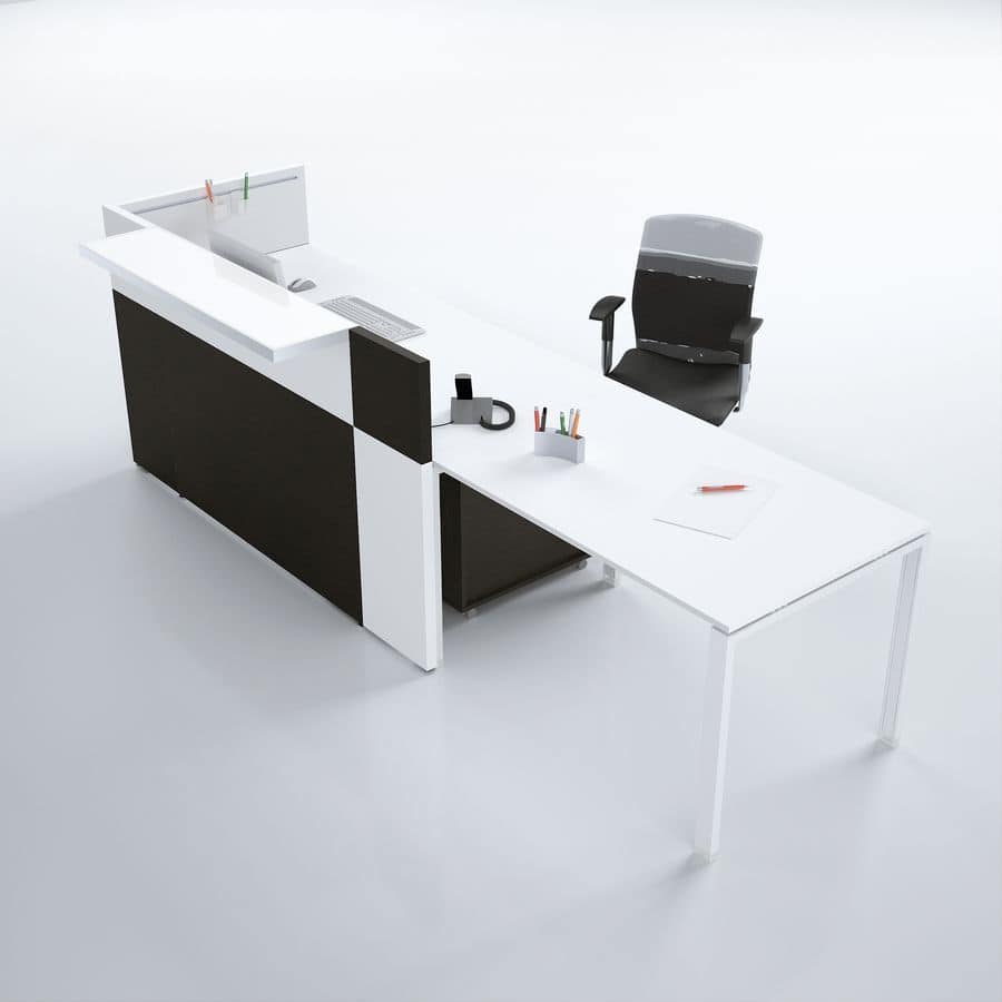 Bancone reception moderno ideale per uffici idfdesign for Reception ufficio