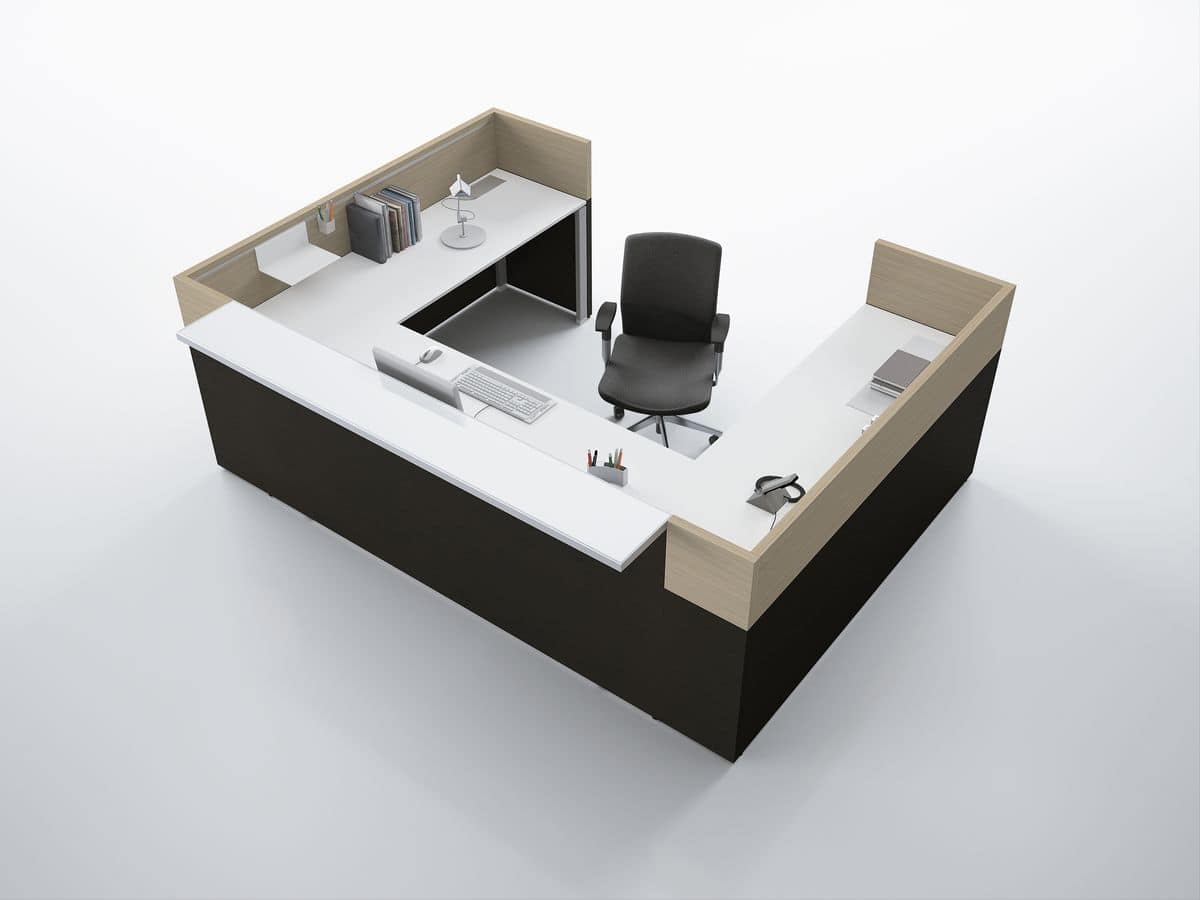 Reception moderna ideale per ufficio idfdesign for Banconi per ufficio