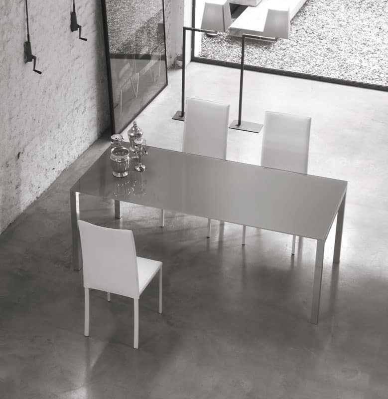Tavolo da pranzo rettangolare, struttura in alluminio ...