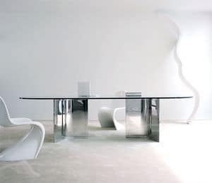 Immagine di RAJ, tavoli piano cristallo