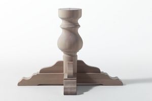 BASE, Base a colonna per tavolo in legno