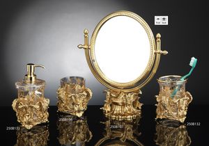 SET BAGNO FOGLIE, Lussuoso set di accessori bagno, in stile barocco