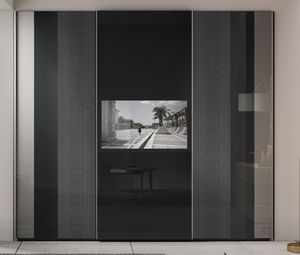Barovier, Armadio con ante scorrevoli in vetro e porta tv