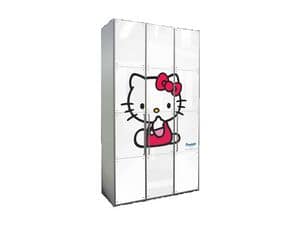 Display Hello Kitty, armadio per cameretta, armadio Hello Kitty, armadio guardaroba Suite albergo