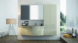 Round AM 118, Arredo da bagno, finitura lucida, linee sinuose