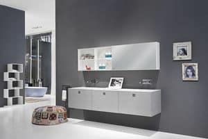 Kube 03, Elegante mobile da bagno, dalla linea moderna