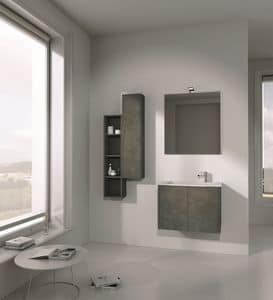 Singoli S 01, Arredamento da bagno, con lavabo integrato