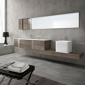 STR8 comp. 02, Ampio mobile da bagno con doppio lavabo