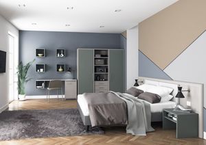 Art. 30940 Camera Milano, Arredo moderno ed accogliente per camera hotel