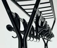 Hook stander, Appendiabiti mobile su ruote, in acciaio verniciato