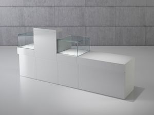 Quadratum Frame COM/QF4, Banco vendita per negozio, con vani vetrina