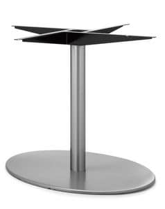 Art.290/EL/4, Base ellittica per tavolo, struttura in metallo, per ambienti contract e domestici