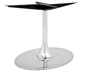 Art.350/EL/4, Base tavolo ellittica per ambienti contract e domestici