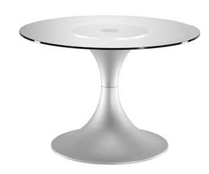 Art.710/AL, Base tonda per tavolo, struttura in alluminio, per uso domestico e contract