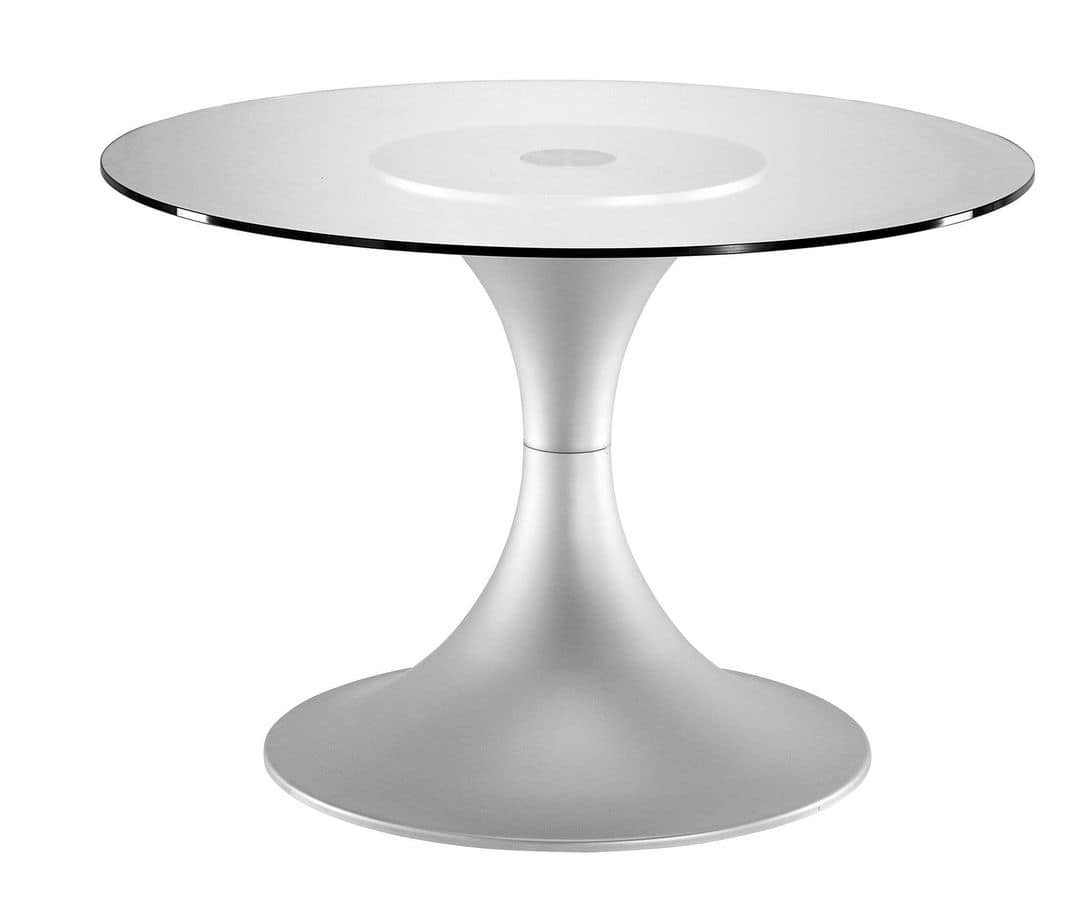 Art.710/AL, Base tonda per tavolo, struttura in alluminio, per uso domestico e contract