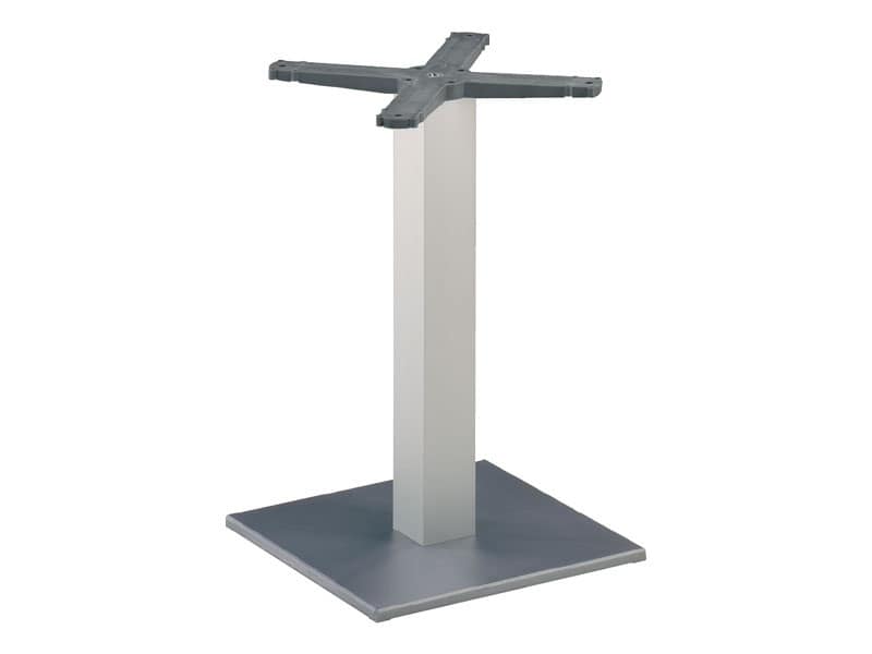 Square base cod. BQJ, Base per tavolo da bar, colonna in alluminio anodizzato
