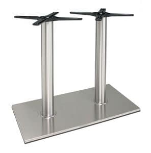 TG22, Base in alluminio per tavolo, con doppia colonna