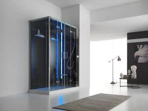 Talos Plus, Box doccia a parete, bagno di vapore, display LCD