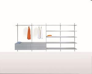 Elle System Wardrobe, Arredamento modulare per cabine armadio, con elementi personalizzabili