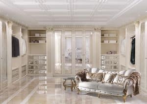 Walk-in closet 01, Cabina armadio personalizzabile in stile classico di lusso