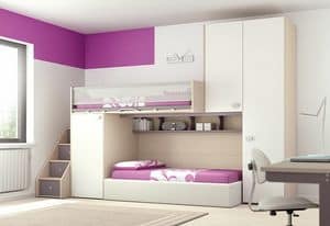 Soppalco KS 113, Cameretta con soppalco, ideale per ottimizzare lo spazio