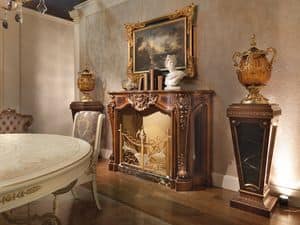 Imperial, Caminetto in stile Luigi XV, in legno intagliato