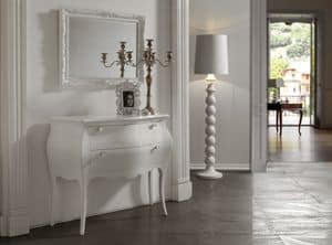 Art. 418 Com, Com in stile classico, laccato bianco