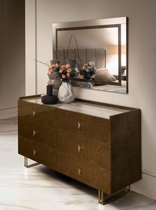 FIAMMA cassettiera 6 cassetti, Cassettiera contemporanea, con 6 cassetti