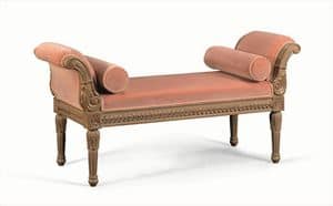 Art. 774, Chaise longue classica in legno massiccio intagliato