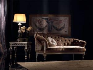 Paolina, Chaise longue classico di lusso, capitonn, per reception