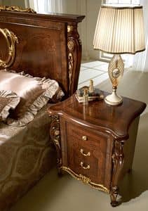 Donatello comodino, Comodini classici di lusso, in legno intagliato, per camera da letto