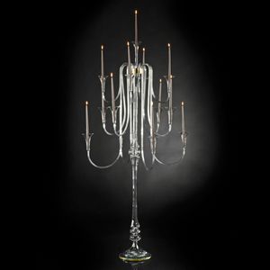 Octopus x 13 Candelabro, Candelabro in pirex