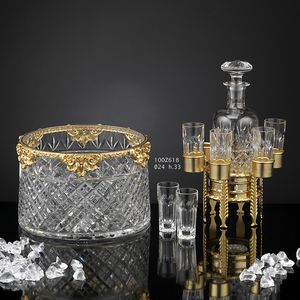 100Z6xx, Set di accessori lussuosi in bronzo bagnato oro 24kt e cristallo