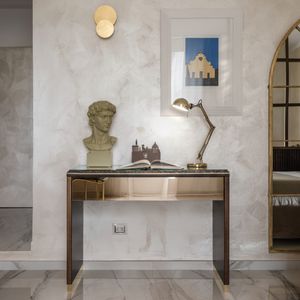 Consolle moderna, Consolle moderna in legno e vetro, stile moderno