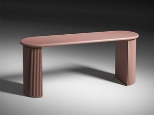 Dobos Console Table Art. EDO020 - EDO021 - EDO022, Consolle dalle forme morbide e una texture raffinata