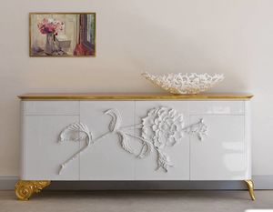Stresa ST135, Credenza con eleganti decori floreali