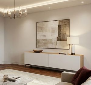 Credenza moderna su misura, Credenza moderna dalle linee essenziali, laccata, su misura