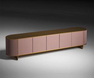 Dobos 5 doors Sideboard Art. EDO008, Madia dalla silhouette scultorea arrotondata